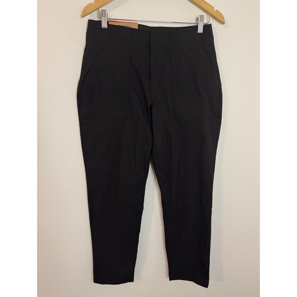 NWT Eddie Bauer Horizon Pants 8 Black  Straight Ankle NEW Hiking Outdoor